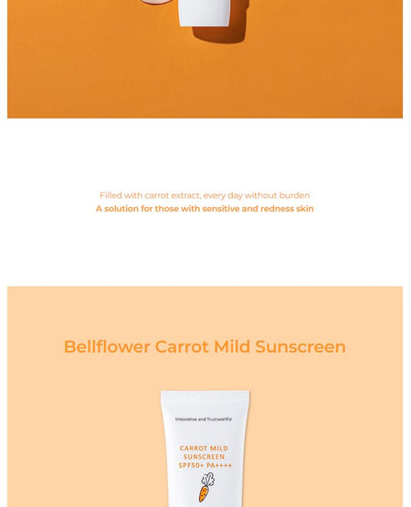 Bellflower - Carrot Mild Sunscreen, 50ml, 76 g, 8809738310014