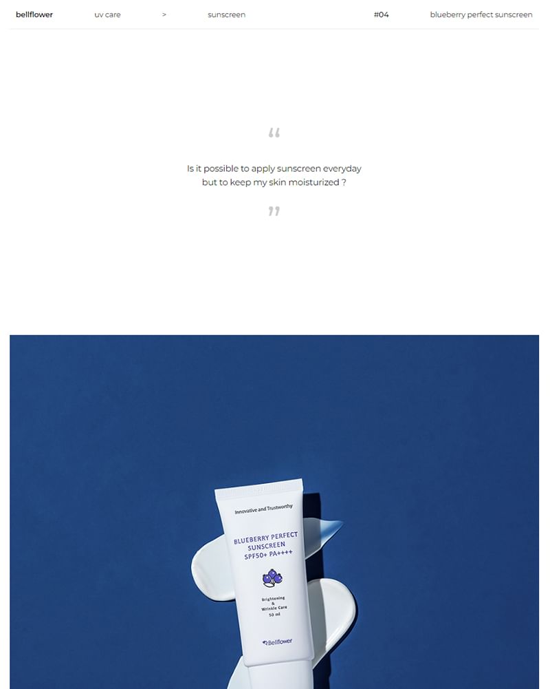 Bellflower - Blueberry Perfect Sunscreen, 50ml, 78 g, 8809782554341