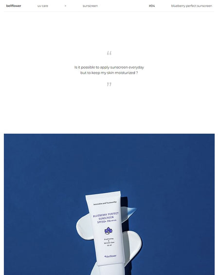 Bellflower - Blueberry Perfect Sunscreen, 50ml, 78 g, 8809782554341