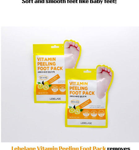 LEBELAGE - Vitamin Peeling Foot Pack, 2 pcs, 44 g, 8809679092338
