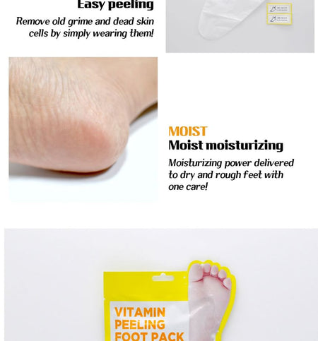 LEBELAGE - Vitamin Peeling Foot Pack, 2 pcs, 44 g, 8809679092338