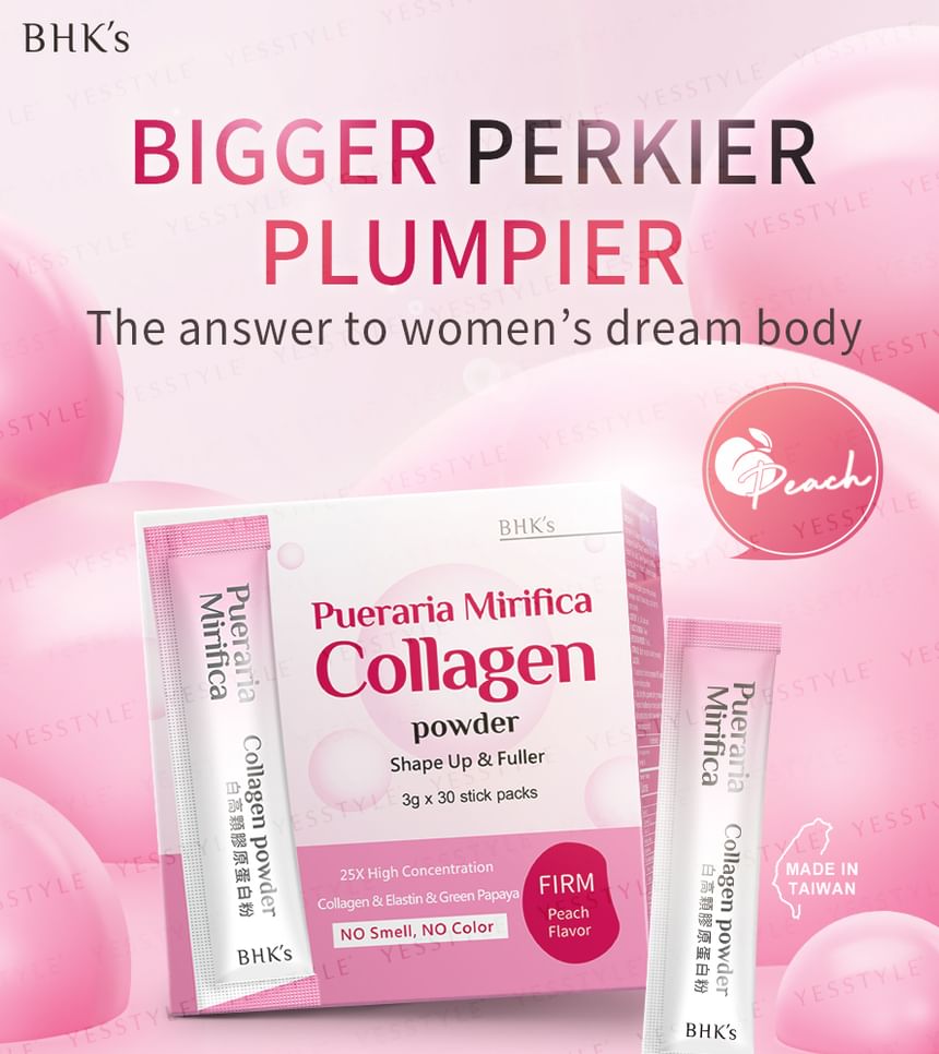 BHK’s - Pueraria Mirifica Collagen Powder, 3g x 30 packs, 240 g, 4713051526875