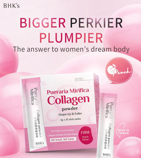 BHK’s - Pueraria Mirifica Collagen Powder, 3g x 30 packs, 240 g, 4713051526875