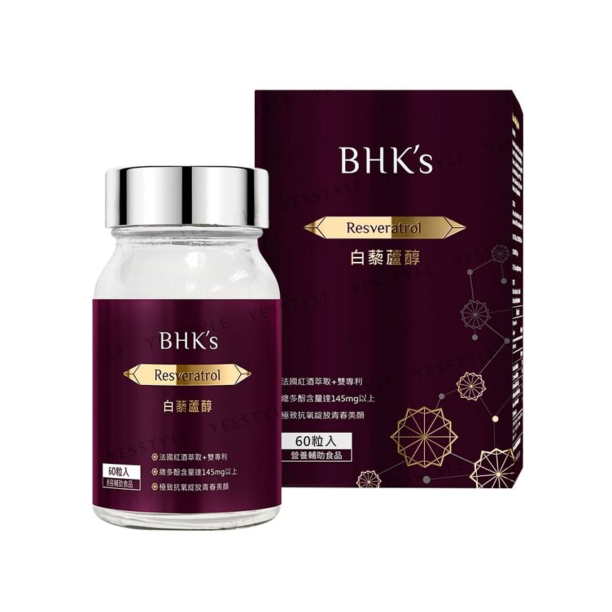 BHK’s - Resveratrol Veg Capsules, 60 capsules, 280 g, 4713051525502