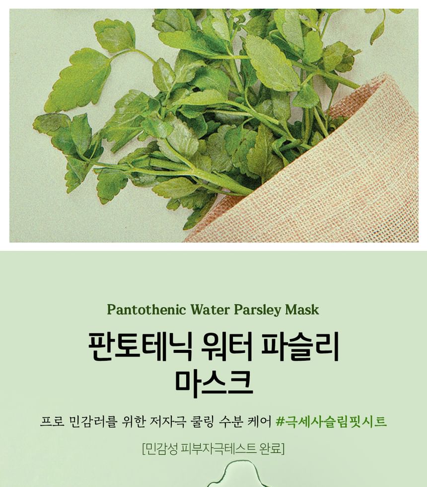 SKINFOOD - Pantothenic Water Parsley Mask Set, 24ml x 10 sheets, 600 g, 8809032673549