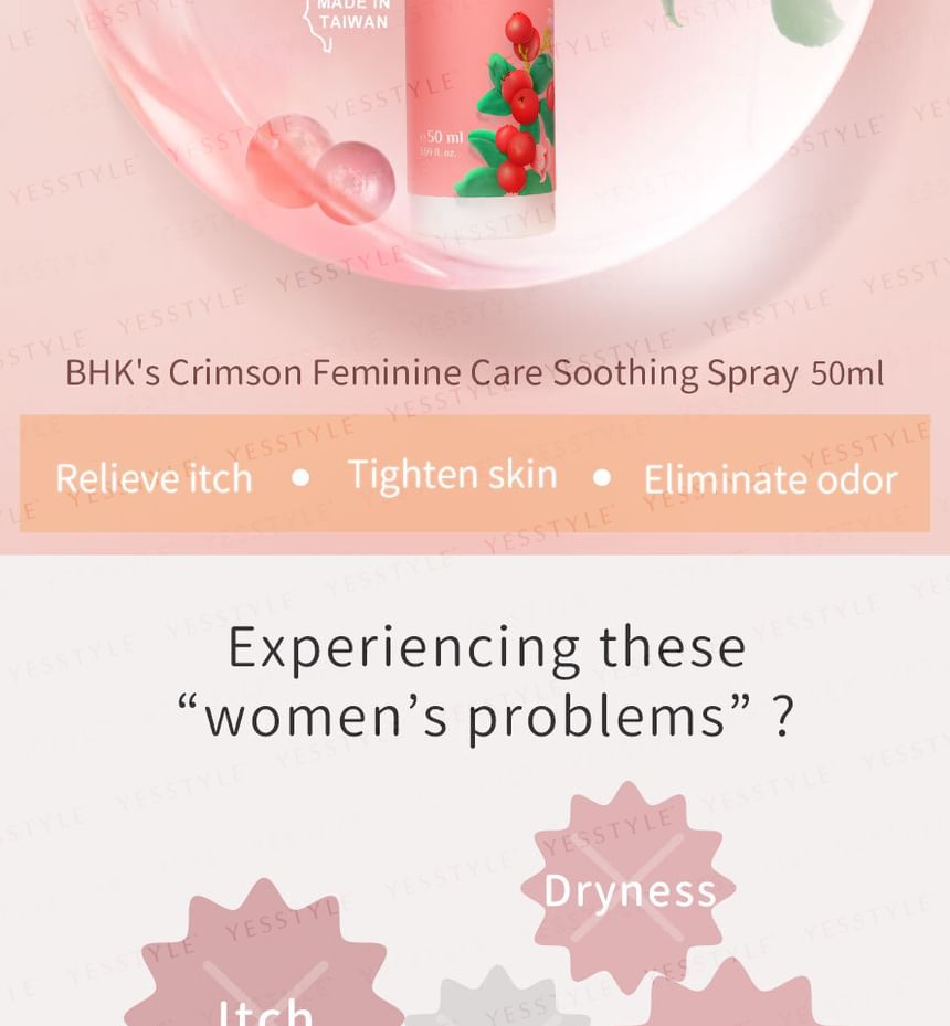 BHK’s - Crimson Feminine Care Soothing Spray, 50ml, 140 g, 4713051526721
