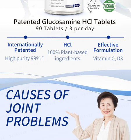 BHK’s - Glucosamine HCl Tablets, 90 tablets, 280 g, 4713051525366