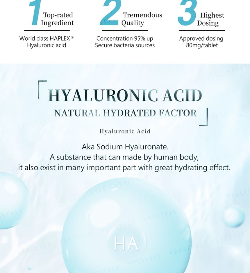 BHK’s - Hyaluronic Acid Capsules, 60 capsules, 280 g, 4713051526097