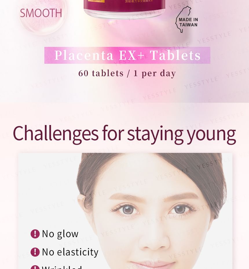 BHK’s - Placenta EX+ Tablets, 60 tablets, 280 g, 4713051526783
