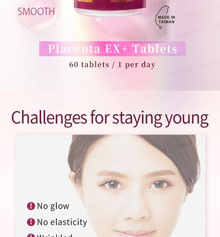 BHK’s - Placenta EX+ Tablets, 60 tablets, 280 g, 4713051526783