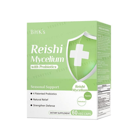 BHK’s - Reishi Mycelium With Probiotics Veg Capsules, 60 capsules, 280 g, 4713051524765
