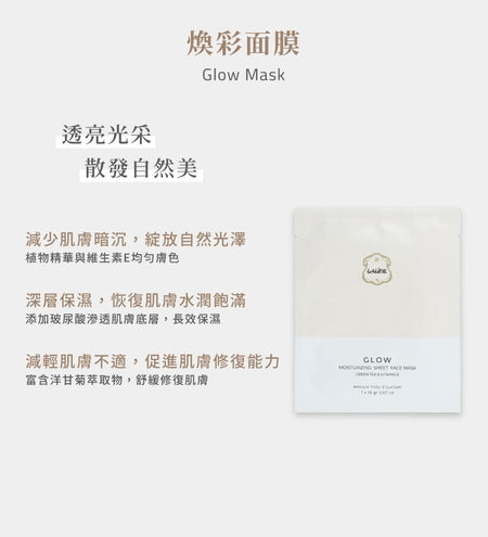 Laline - Glow Moisturizing Sheet Face Mask, 1 pc, 40 g, 7291067025256