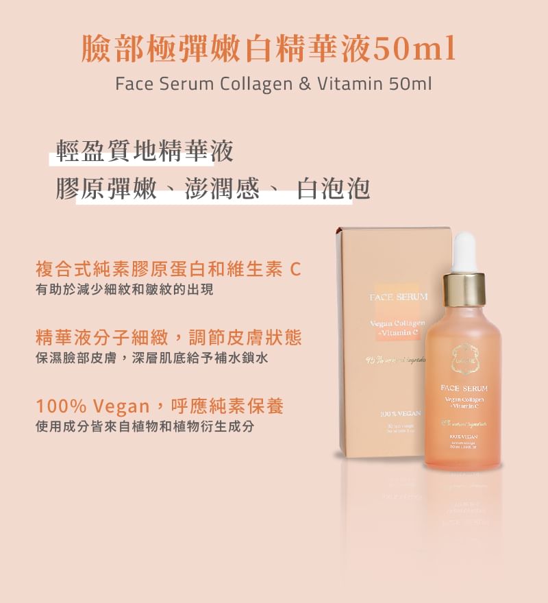 Laline - Collagen & Vitamin C Series Face Serum, 50ml, 100 g, 7291067037341