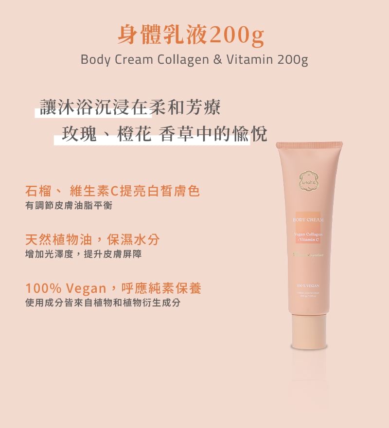 Laline - Collagen & Vitamin C Series Body Cream, 200g, 250 g, 7291067037280