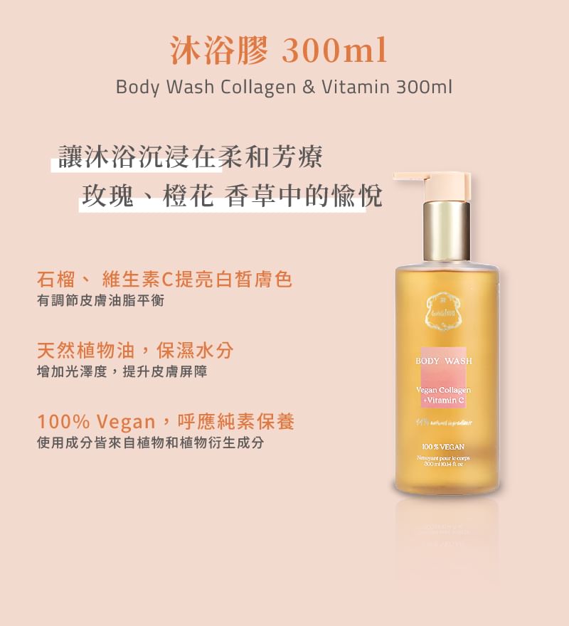 Laline - Collagen & Vitamin C Series Body Wash, 300ml, 350 g, 7291067037310