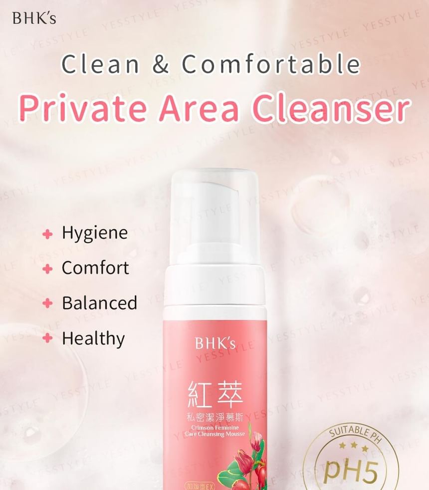 BHK’s - Crimson Feminine Care Cleansing Mousse Extra Strength, 150ml, 220 g, 4713051526530