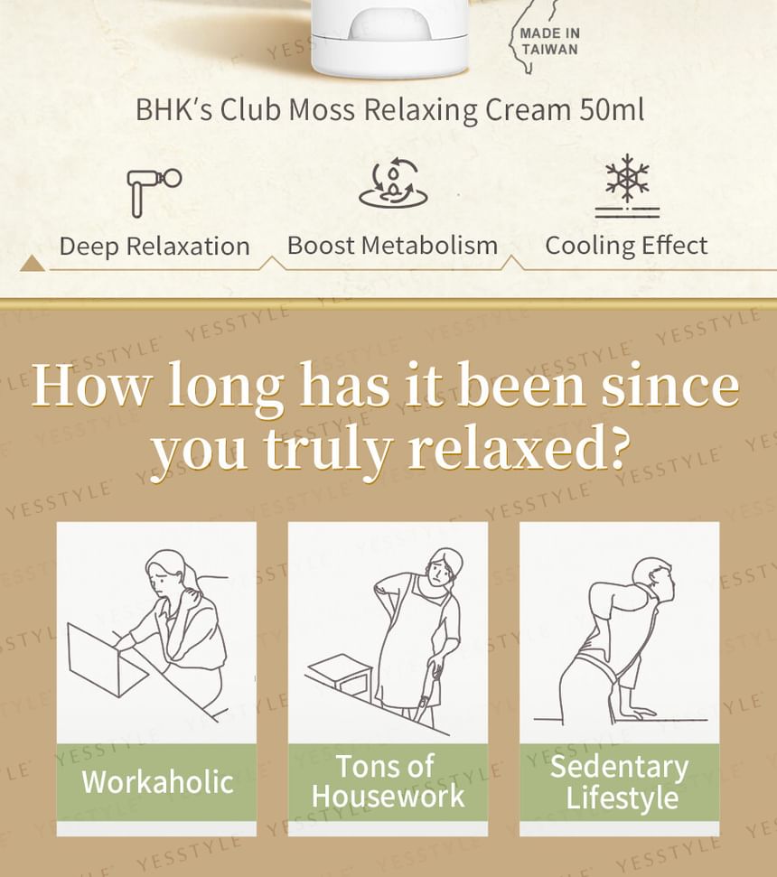 BHK’s - Club Moss Relaxing Cream, 50ml, 120 g, 4713051524178