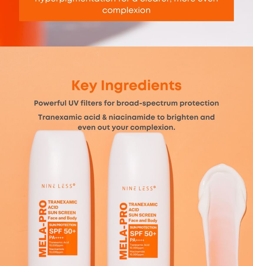 NINELESS - Mela-Pro Tranexamic Acid Sun Screen, 100ml, 142 g, 8809875270158