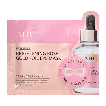 A.H.C - Premium Brightening Rose Gold Foil Eye Mask Set, 7ml x 5 sheets, 98 g, 8809759096140
