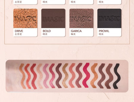IMAGIC - 16 Colours Charm Eyeshadow Palette, EY318 - 28.8g, 180 g, 6970855703187
