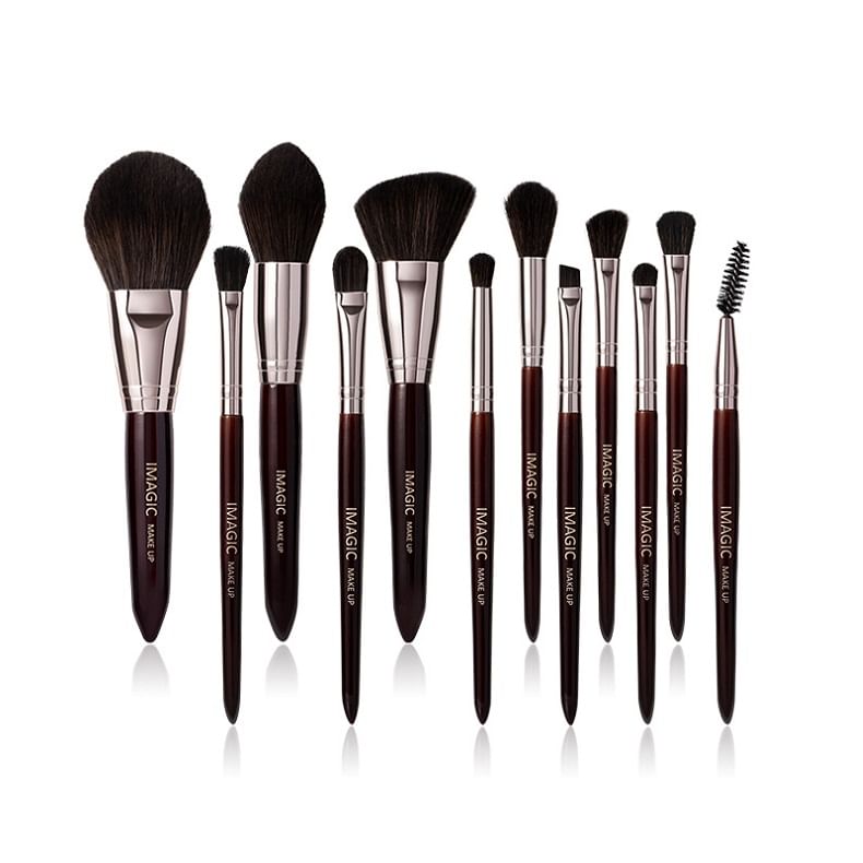 IMAGIC - Makeup Brush Set with Zipper Pouch, 1 set (12 pcs), 175 g, 