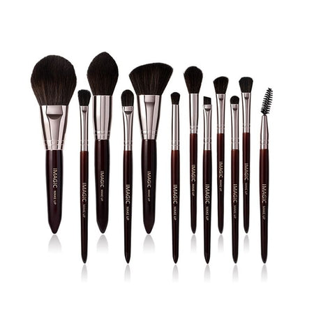 IMAGIC - Makeup Brush Set with Zipper Pouch, 1 set (12 pcs), 175 g, 