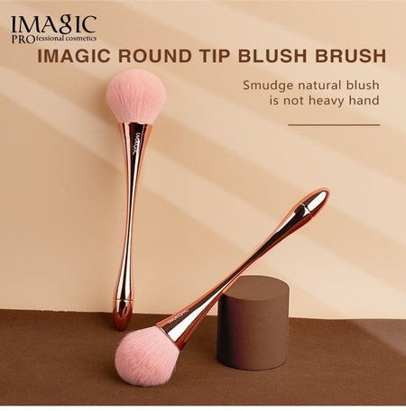 IMAGIC - Round Tip Blusher Brush, Rose Pink (1 pc), 27 g, (no barcode)