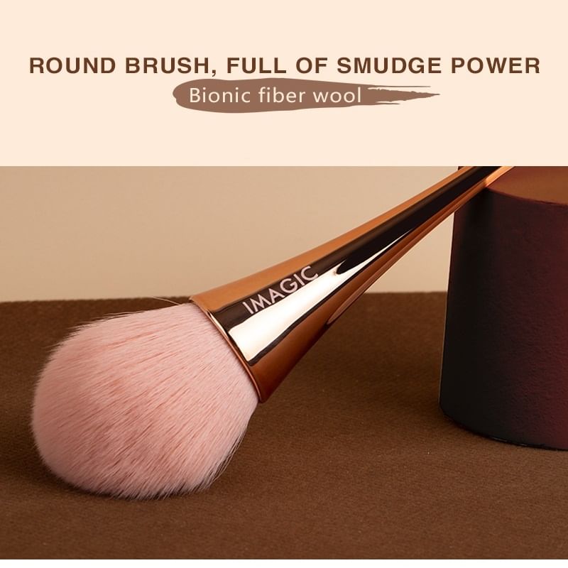 IMAGIC - Round Tip Blusher Brush, Rose Pink (1 pc), 27 g, (no barcode)