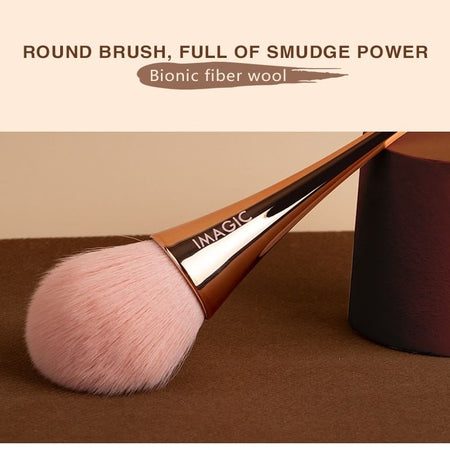 IMAGIC - Round Tip Blusher Brush, Rose Pink (1 pc), 27 g, (no barcode)
