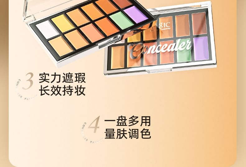 IMAGIC - 12 Colours Concealer Palette, 12 Colours Palette - 19.5g, 88 g, 6970855702685