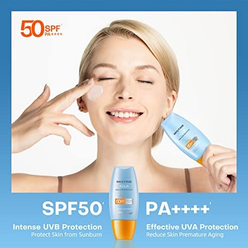 MISTINE -  Aqua Base Ultra Protection Matte & Light Facial Sunscreen Pro SPF50 PA ++++ , SPF50 - 40ml, 71 g, 8859178750529