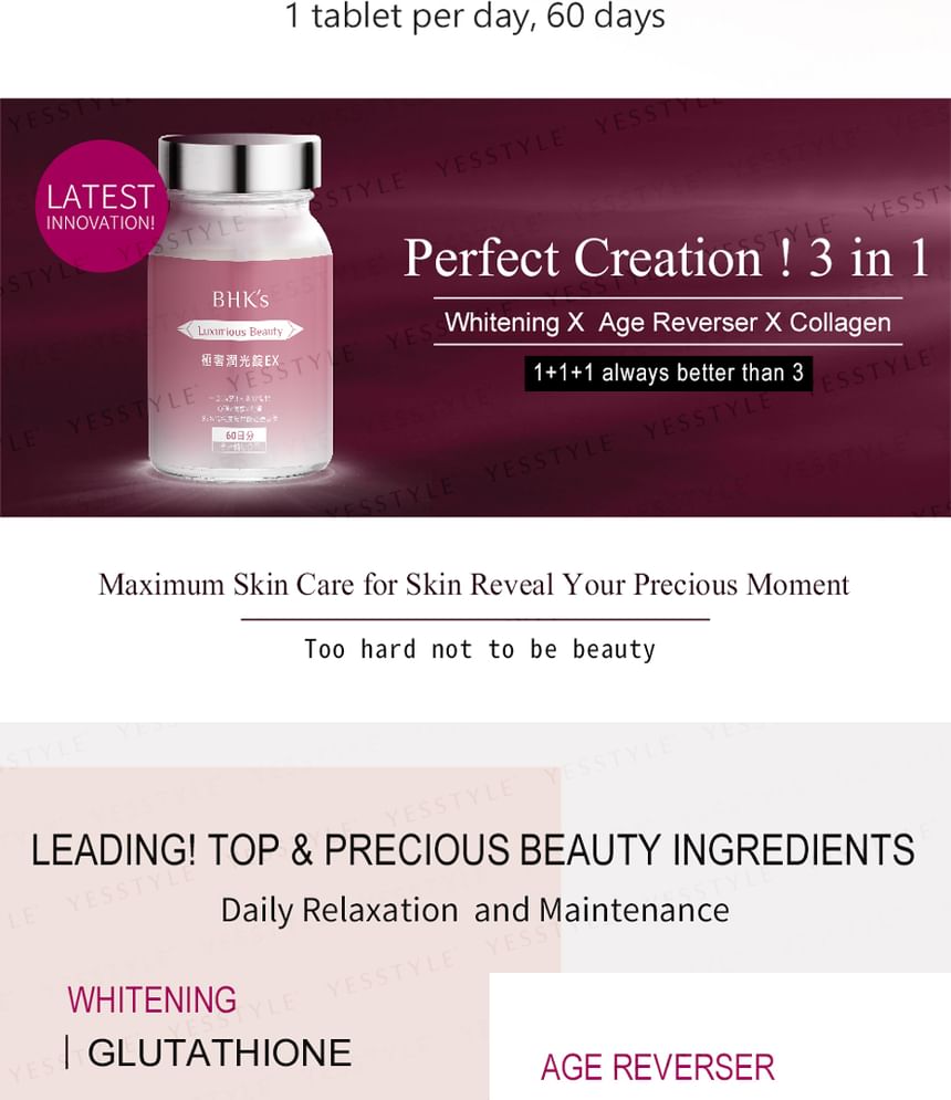 BHK’s - Luxurious Beauty Tablet, 60 tablets, 280 g, 4713051525694