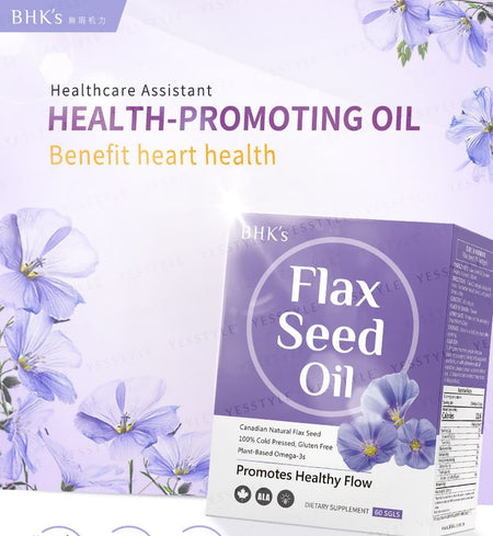 BHK’s - Flax Seed Oil Softgel, 60 softgels, 240 g, 4713051524437