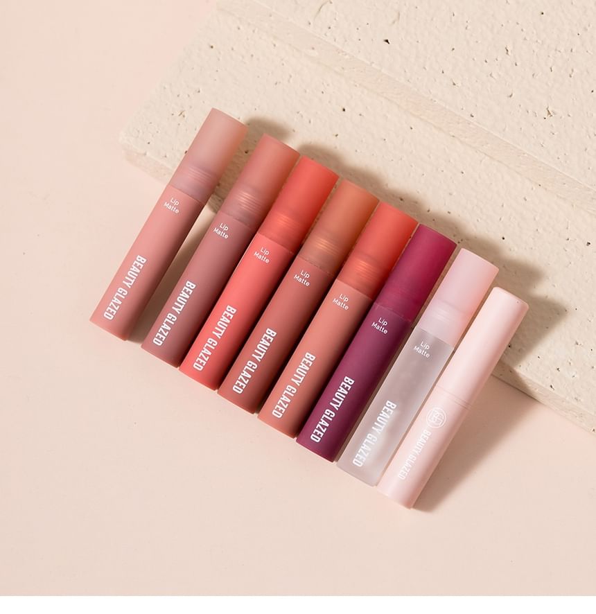 BEAUTY GLAZED - Set of 8: Matte Liquid Lipstick + Lip Oil + Lip Balm, B100 - 15g, 138 g, 6923263734038