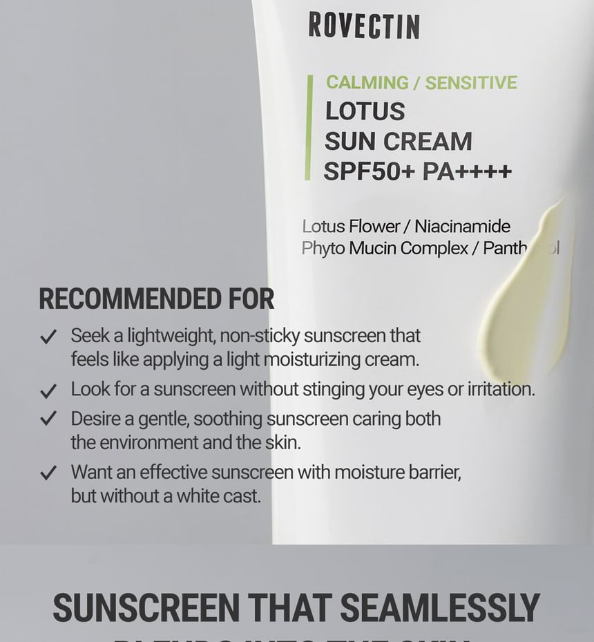 ROVECTIN - Calming Lotus Sun Cream, 50ml, 73 g, 8809348504193