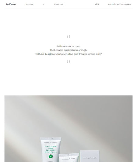 Bellflower - Centella Leaf Light Sunscreen, 50ml, 75 g, 8809975190875