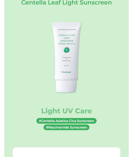 Bellflower - Centella Leaf Light Sunscreen, 50ml, 75 g, 8809975190875