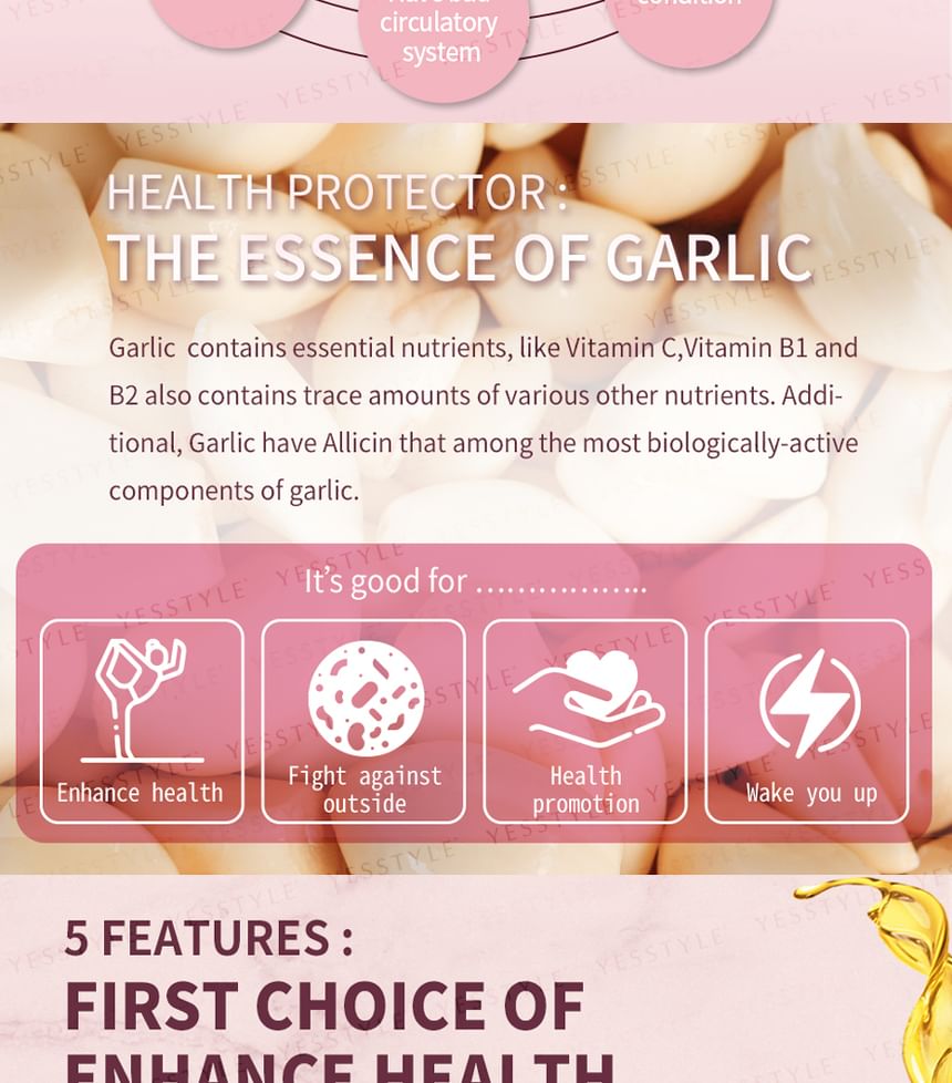 BHK’s - Garlic Oil Softgel, 60 softgels, 240 g, 4713051524420