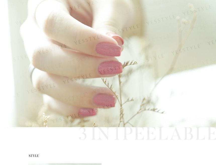 ALLOYA - 3-In-1 Peelable Gel Nail Polish V159 Acai Berry Angel Cake, 10ml, 60 g, 6934849121593