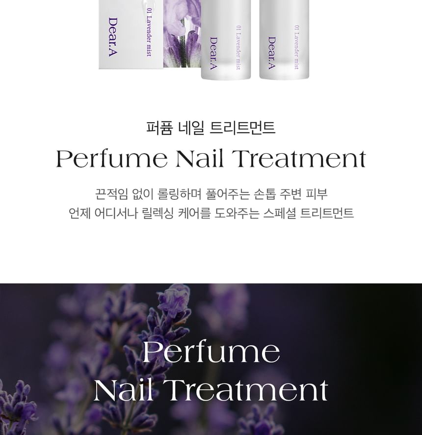 Dear.A - Perfume Nail Treatment, #01 Lavender Mist, 50 g, 8809447255088