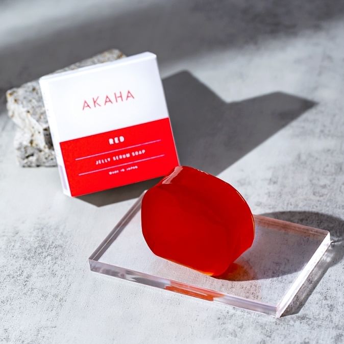 AKAHA - Jelly Serum Soap Red, 100g, 116 g, 4582649450041