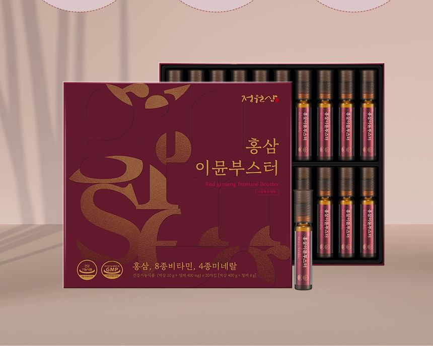 JUNGWONSAM - Red Ginseng Immune Booster, 20.4g x 20 intakes, 1700 g, 8805892015604
