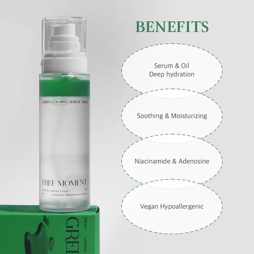 FREE MOMENT - Green Calming Serum Mist, 100ml, 197 g, 8809447254494