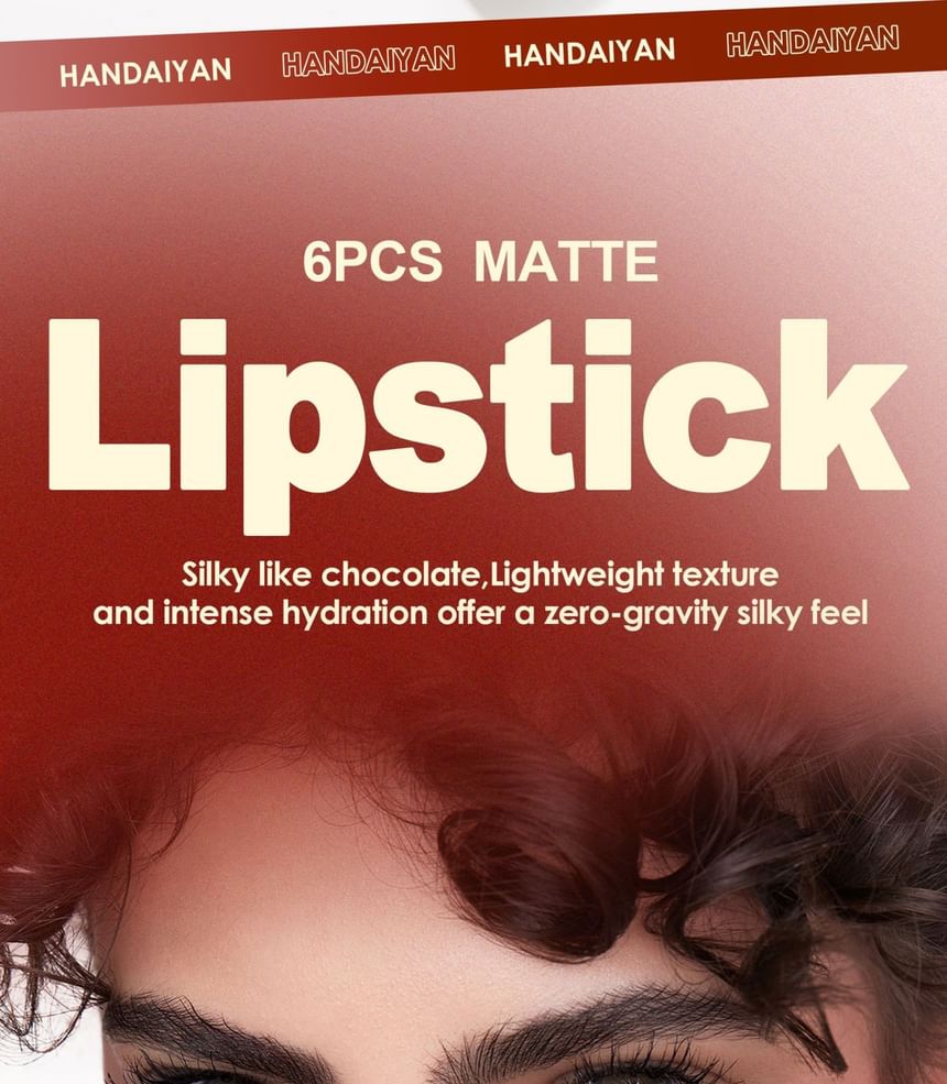 HANDAIYAN - 6 Color Matte Lipstick Set, Set (4g*6), 306 g, 6971690681418