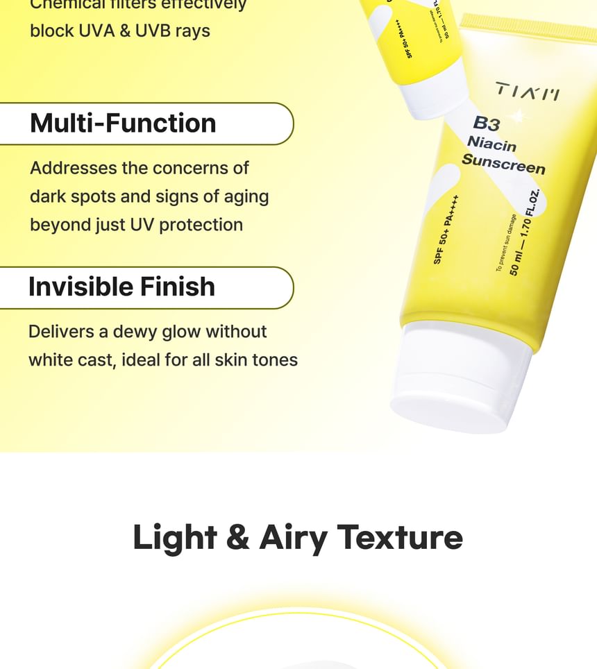 TIA’M - B3 Niacin Sunscreen, 50ml, 76 g, 8809975191056
