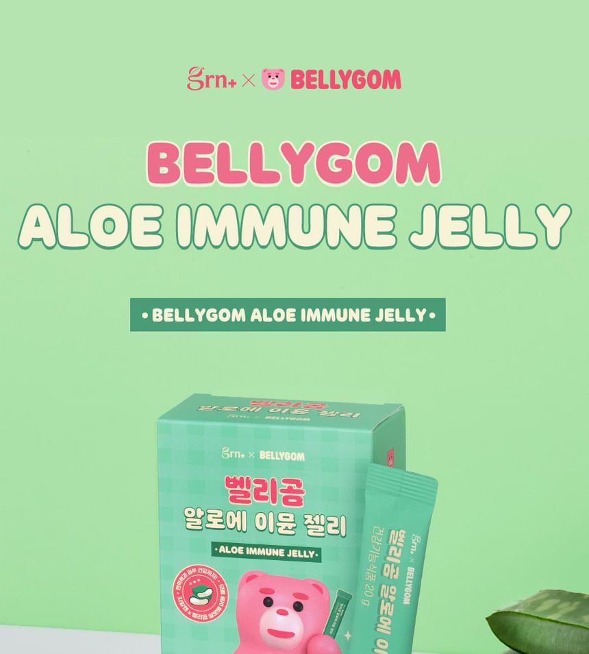 grn+ - Bellygom Aloe Immune Jelly, 20g x 14 sticks, 318 g, 8806119827352