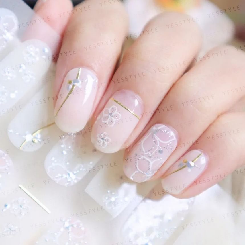 Lunacaca - Sakura Throbbing Nai lArt Stickers, 24 pcs, 10 g, 4892022001029