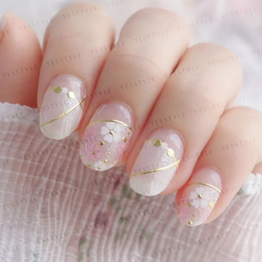 Lunacaca - Sakura Nail Art Stickers, 24 pcs, 10 g, 4892022001020