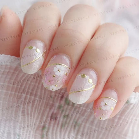 Lunacaca - Sakura Nail Art Stickers, 24 pcs, 10 g, 4892022001020