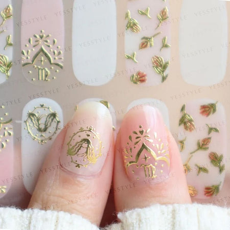 Lunacaca - Virgo Constellation Nail Art Stickers, 24 pcs, 10 g, 4892022001048